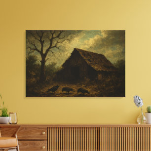 The Promise of Dawn: Resilience in the Frontier Canvas Print