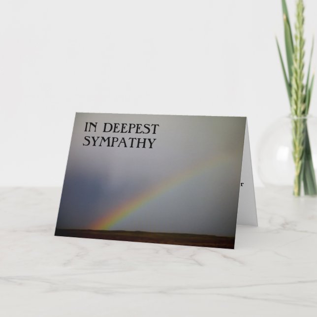 "THE PROMISE OF THE RAINBOW" SYMPATHY CARD (Front)