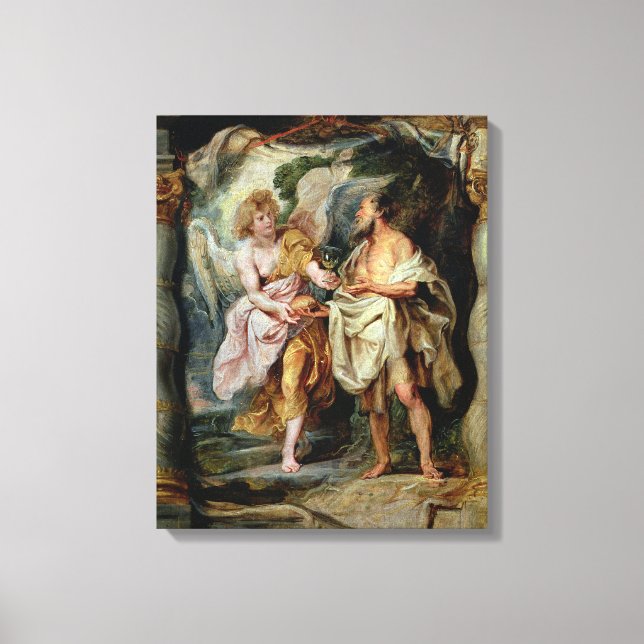 The Prophet Elijah and the Angel Canvas Print (Front)