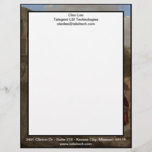 The Prophet Elijah and the Widow of Zarephath Customised Letterhead