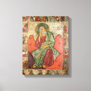 The Prophet Elijah, Pskov School (panel) Canvas Print