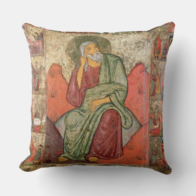 The Prophet Elijah, Pskov School (panel) Cushion (Front)