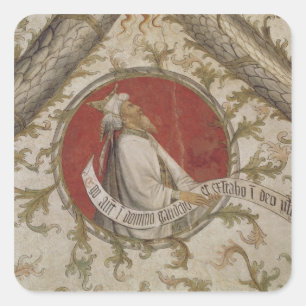 The Prophet Habakkuk, from the Loggia d'Annunciazi Square Sticker
