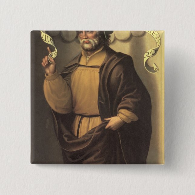 The Prophet Isaiah 15 Cm Square Badge (Front)