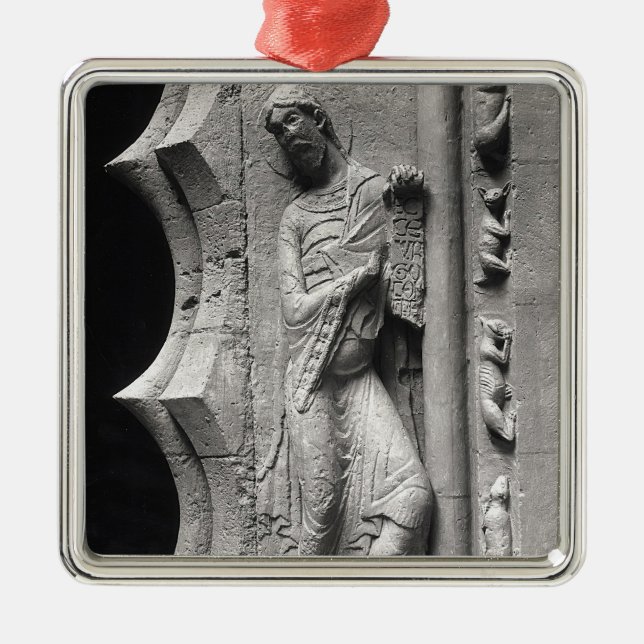 The prophet Isaiah unrolling a phylactery Metal Tree Decoration (Front)