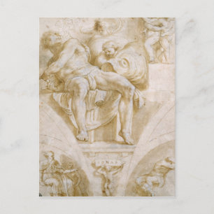 The Prophet Jonah and Two Destroyed Lunettes Postcard