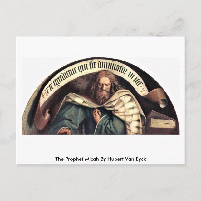 The Prophet Micah By Hubert Van Eyck Postcard (Front)