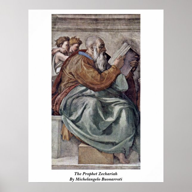 The Prophet Zechariah By Michelangelo Buonarroti Poster (Front)