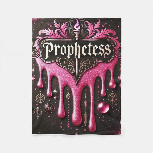 The Prophetess' 30x40 Fleece Blanket: Wrapped in P Blanket (Front)