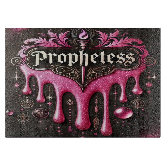 'The Prophetess' Cutting Board: Prepare with Purpo Board (Front)