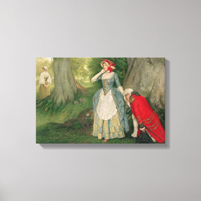 The Proposal by Sir James Dromgole Linton Canvas Print (Front)