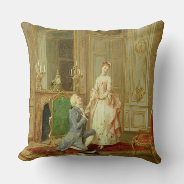 The Proposal (oil on panel) Cushion (Front)