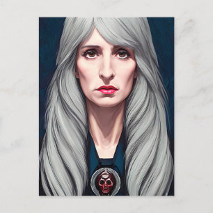 The Protector Elder Witch Fantasy art Painting  Postcard