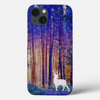 The Protector - White Stag in a Mystical Forest iPhone 13 Case