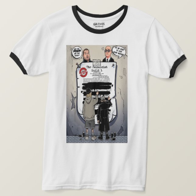 The Psionicist Guild 3 Ringer T-Shirt (Design Front)