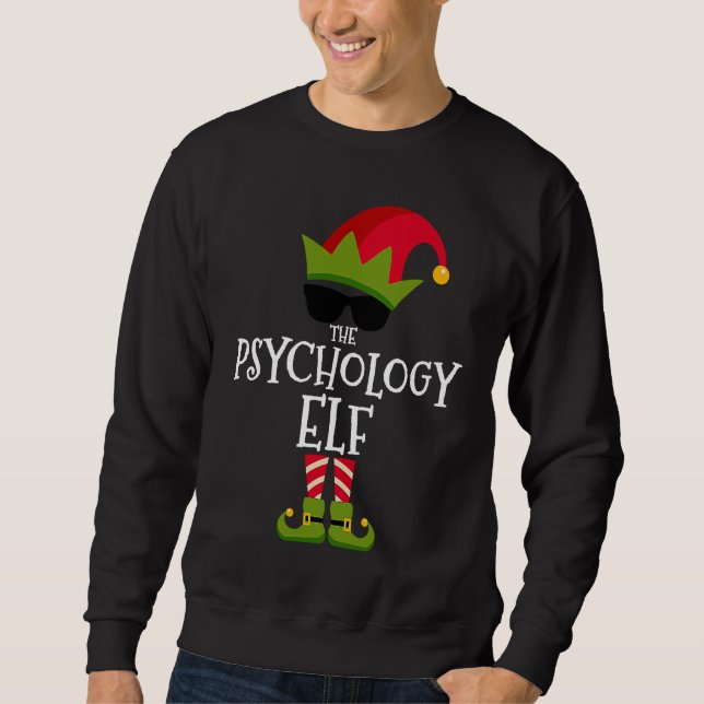 The Psychology Elf Matching Family Group Christmas Sweatshirt (Front)