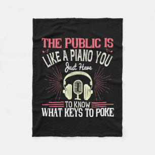 The Public Is Like A Piano Fleece Blanket