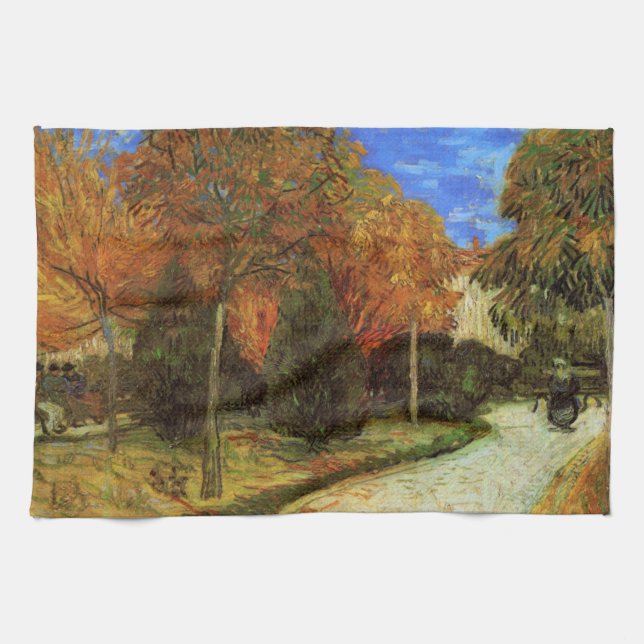 The Public Park at Arles by Vincent van Gogh Tea Towel (Horizontal)
