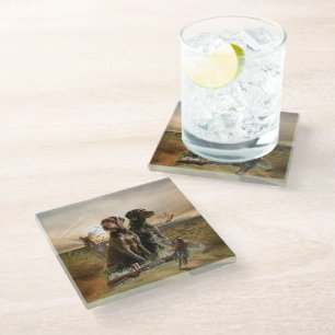 The Pudelpointer Glass Coaster