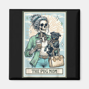 The Pug Mum Skeleton Gift Spooky Season Halloween Magnet