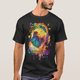 The Puggle Is Real Pug Humor Dutch Bulldog Dog Br T-Shirt