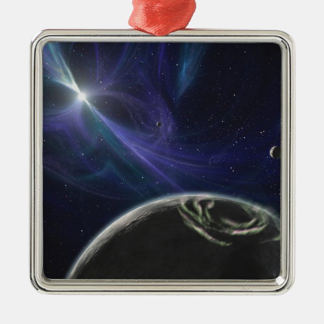 The pulsar planet system metal tree decoration (Front)