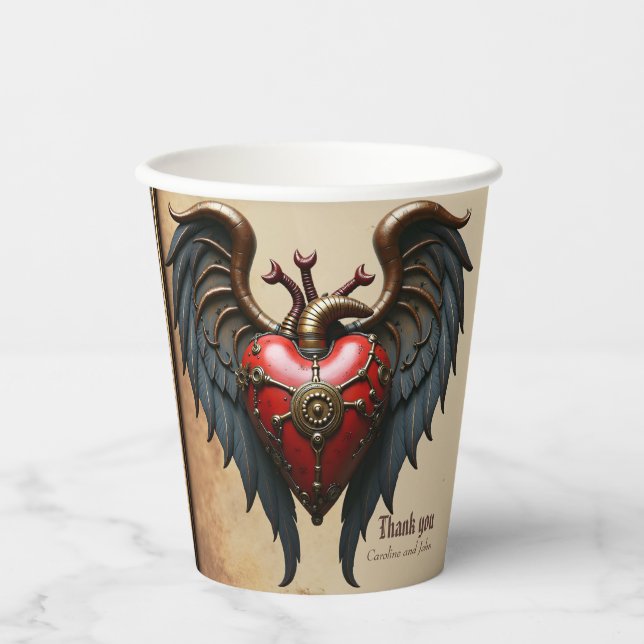 The pulsating heart of mechanics, paper cups (Front)