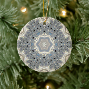 The Pulse of a Fractal Dream Ceramic Tree Decoration