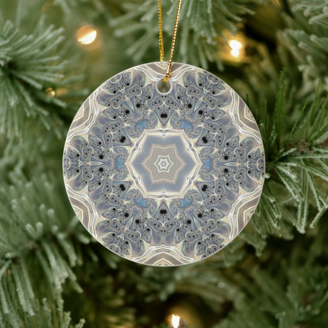 The Pulse of a Fractal Dream  Ceramic Tree Decoration (Tree)
