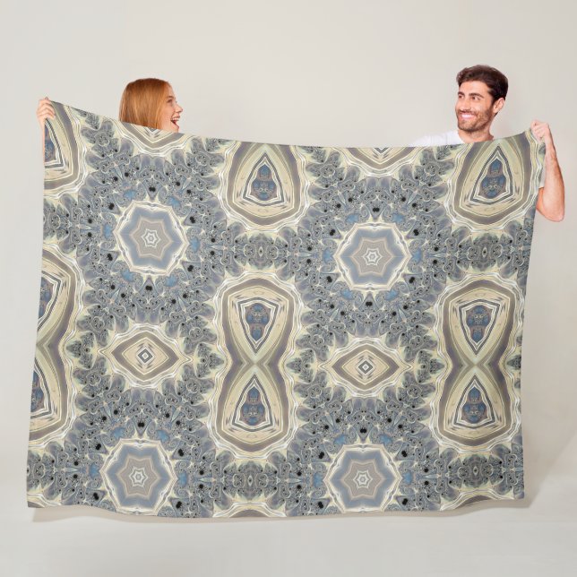 The Pulse of a Fractal Dream Fleece Blanket (In Situ)