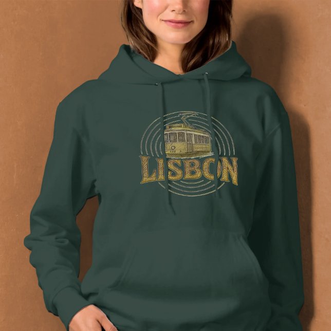 The Pulse of Lisbon Womens Basic Hooded Sweatshirt (Creator Uploaded)