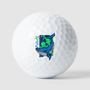 The pulsex Logo on a Whale PulseX Crypto Coin PLSX Golf Balls