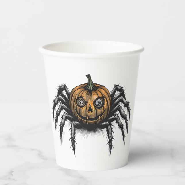 The Pumpkin-Headed Crawler Paper Cups (Front)