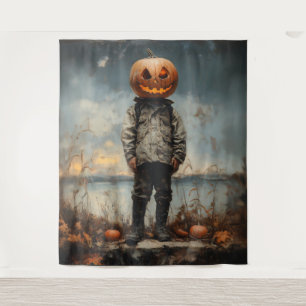 The Pumpkin-Headed Wanderer Tapestry