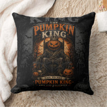 The Pumpkin King Throw Pillow Halloween Horror