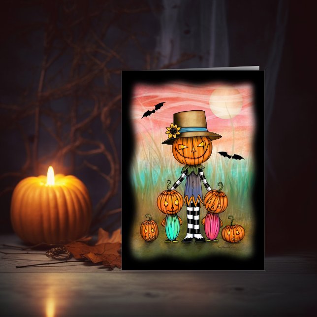 The Pumpkin People Cute Halloween Artwork Card (Creator Uploaded)