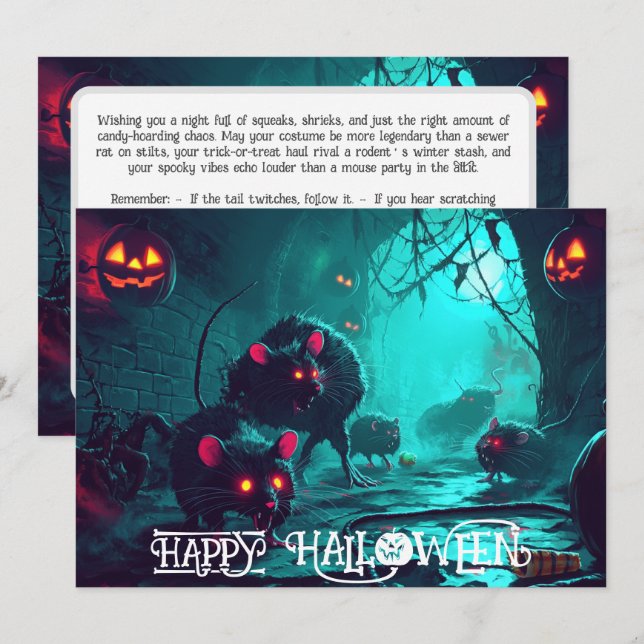 The Pumpkin Plague Parade Halloween Card (Front/Back)