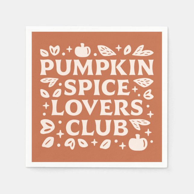 The Pumpkin Spice Lovers Club Napkin (Front)