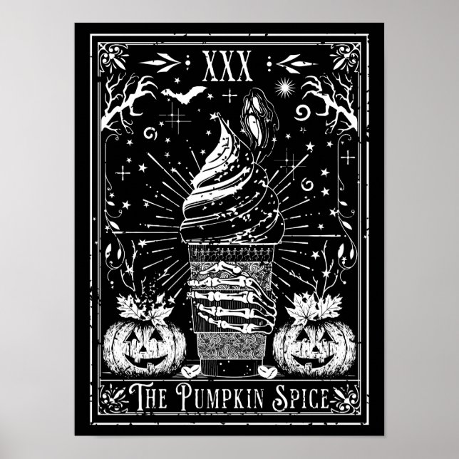 The Pumpkin Spice Tarot Card Poster (Front)