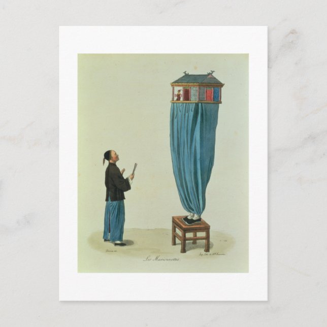 The Puppets, engraved by Mlle. Formentin, pub. 182 Postcard (Front)