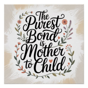 The Purest Bond Is Mother To Child Poster