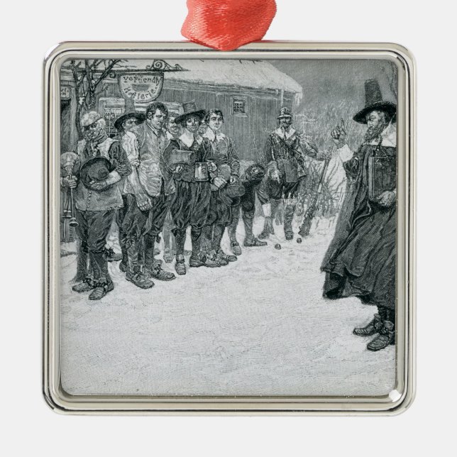 The Puritan Governor Metal Tree Decoration (Front)