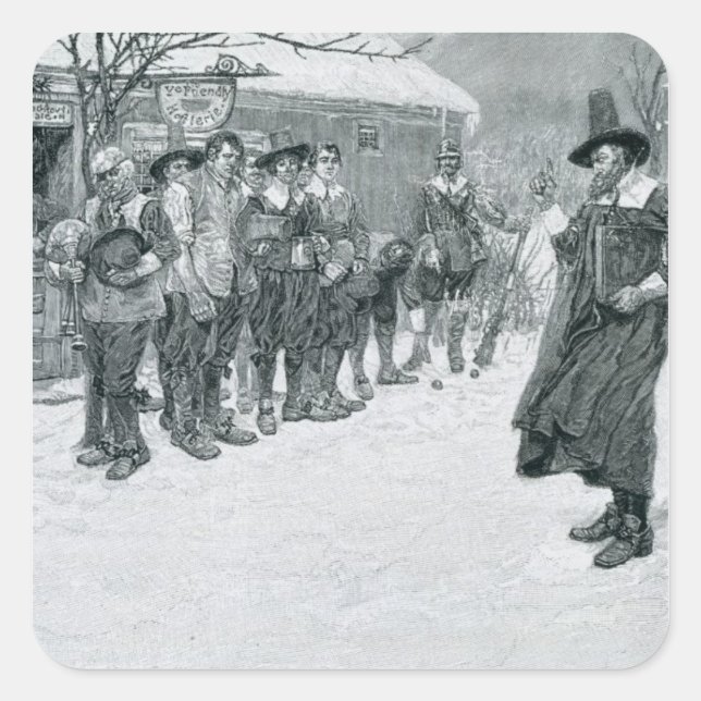 The Puritan Governor Square Sticker (Front)