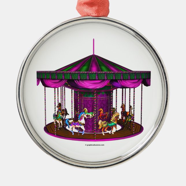The Purple Carousel Metal Tree Decoration (Front)