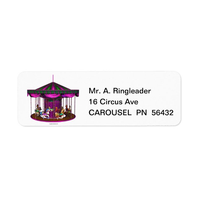 The Purple Carousel Return Address Labels (Front)