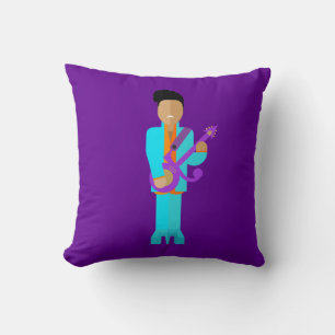 The Purple Pixie – Funk Legend Throw Pillow