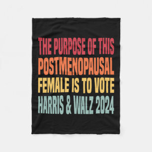 The Purpose Fotr This Post Menopausal Female Harri Fleece Blanket