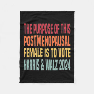 The Purpose Fotr This Post Menopausal Female Harri Fleece Blanket