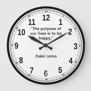 The purpose of our lives, Dalai Lama Large Clock