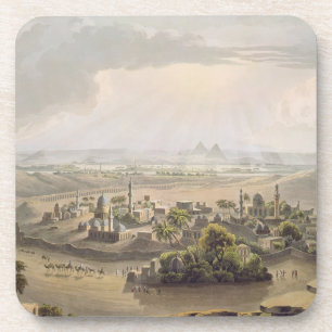 The Pyramids at Cairo, engraved by Daniel Havell ( Coaster